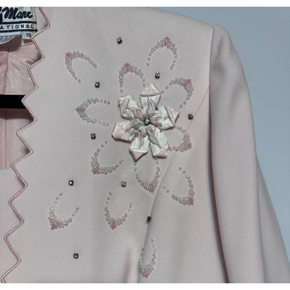 Vintage Ben Marc Old Money Blush Pink Skirt Suit Womens Size 18 Power Dressing - Picture 4 of 12